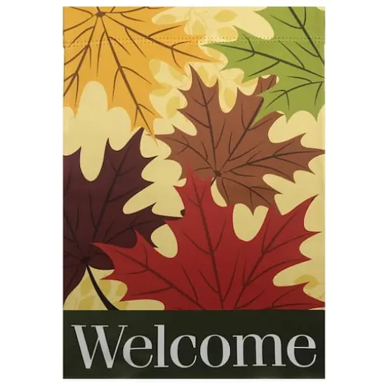 Small Welcome Autumn Harvest Garden Flag {1}