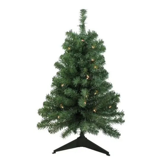 3ft. Pre-Lit Green Blackwater Fir Artificial Christmas Tree, Clear Lights {1}