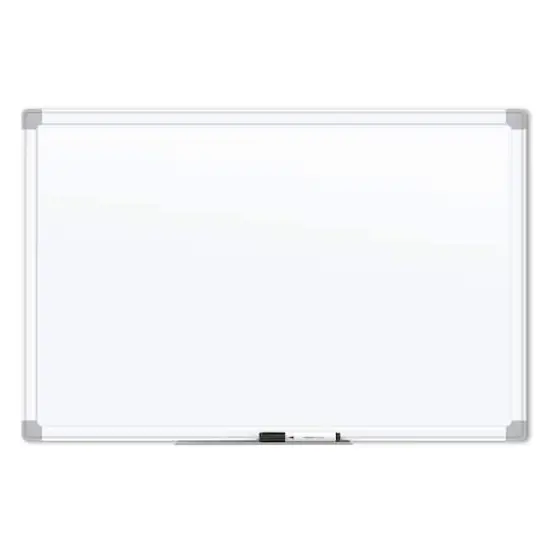 U Brands White Aluminum 36" x 24" Magnetic Porcelain Steel Dry Erase Board {1}