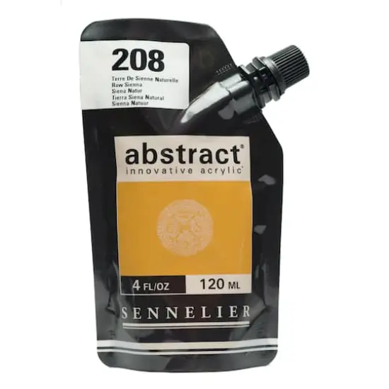 Sennelier Abstract&reg; Satin Acrylic Paint, 4oz. Raw Sienna {1}