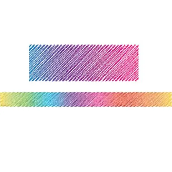 Teacher Created Resources Colorful Scribble Straight Border Trim, 210ft. {3}