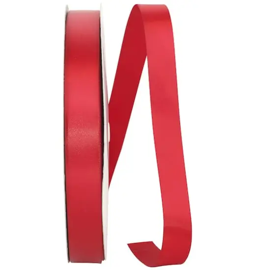 JAM Paper 7/8" x 100yd. Double Face Satin Ribbon Scarlet {1}