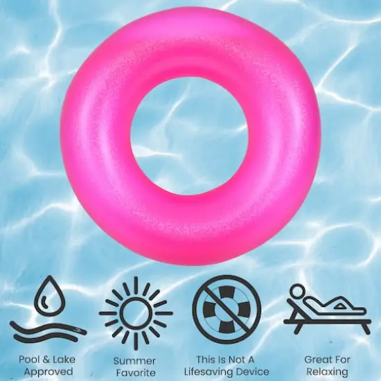 Pool Central 35" Inflatable Inner Tube Pool Float Pink {6}