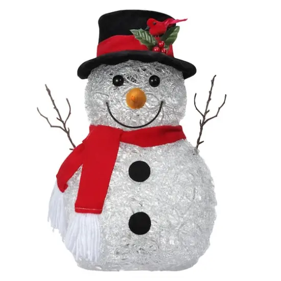 Haute Decor 14" Happy Snowman Pre-Lit LED Tabletop D&eacute;cor {4}