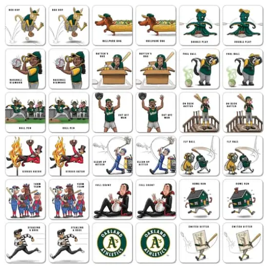Major League Baseball Licensed Memory Match Game Oakland Athletics {4}