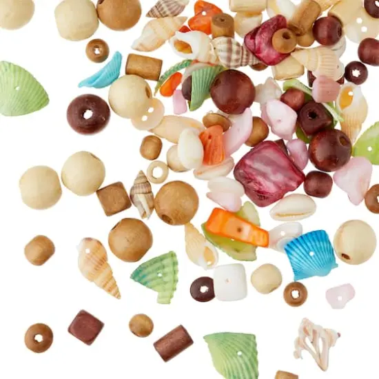 Bead Landing&trade; Assorted Shell and Wood Bead Mix {1}