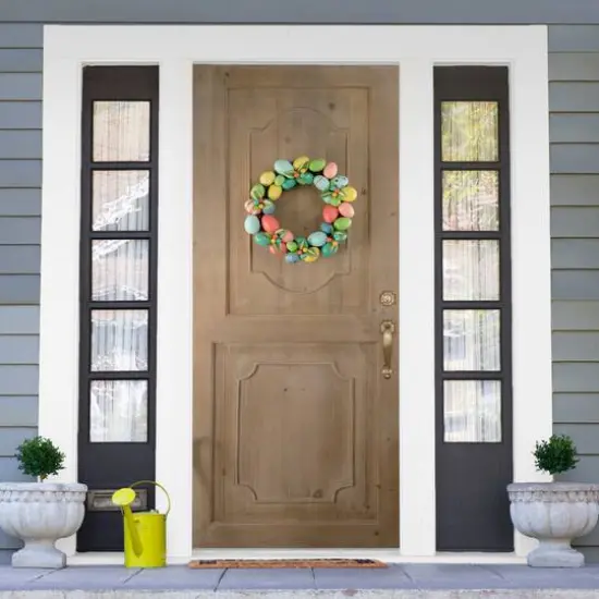 Colorful Easter Egg Wreath 14" Unlit {4}