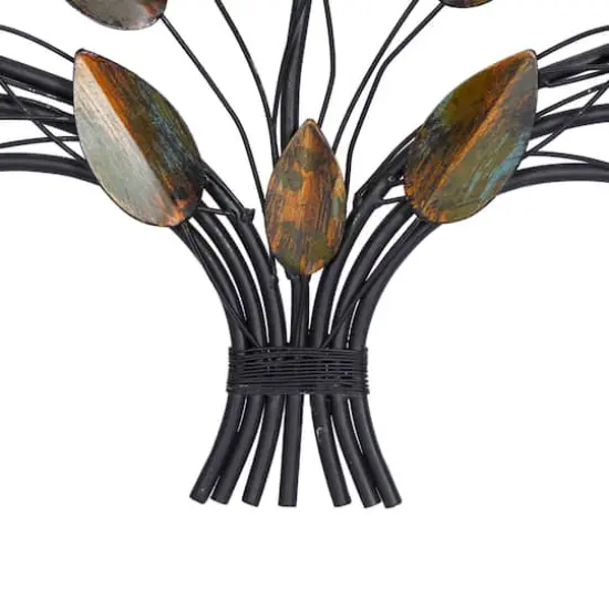 Brown Metal Leaf Foliage Wall Accent {3}