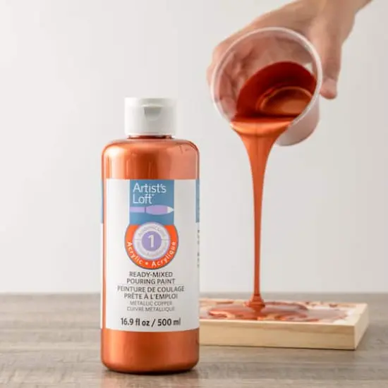 Acrylic Ready-Mixed Pouring Paint by Artist's Loft&trade; Metallic Copper {3}