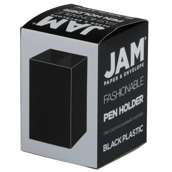 JAM Paper Plastic Pen Holder Black {7}