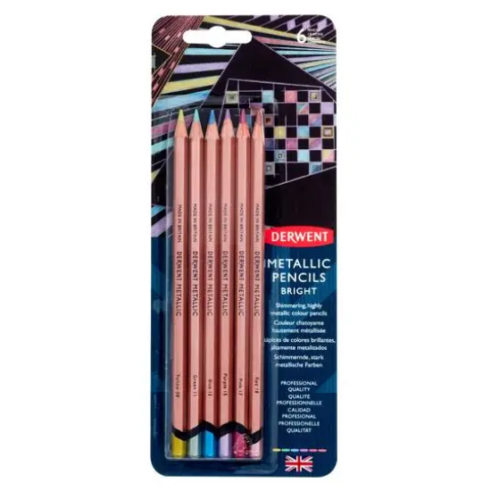Derwent&reg; 6 Color Metallic Bright Pencil Set {1}