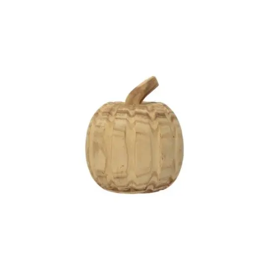 Hello Honey&reg; 5" Hand-Carved Paulownia Wood Pumpkin {1}