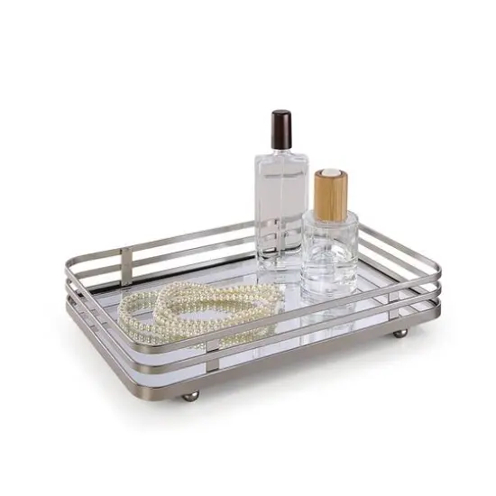 SunnyPoint Vanity Mirror Tray Satin Nickel {1}