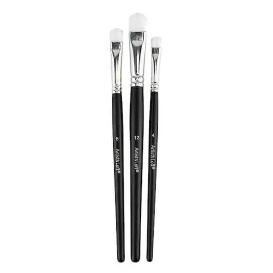 Scrubber White Taklon 3 Piece Mixed Media Brush Set by Artist's Loft&reg; {1}