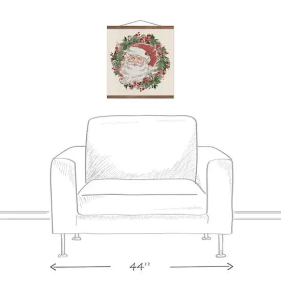 Vintage Santa Teak Hanging Canvas {4}