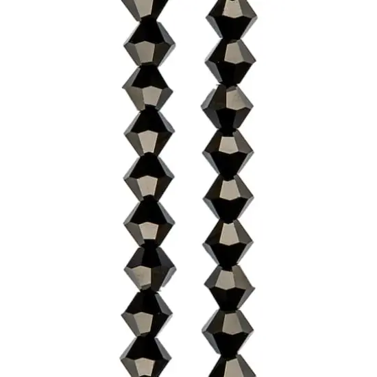 Preciosa Glass Crystal Bicone Beads, 4mm by Bead Landing&trade; Jet {1}