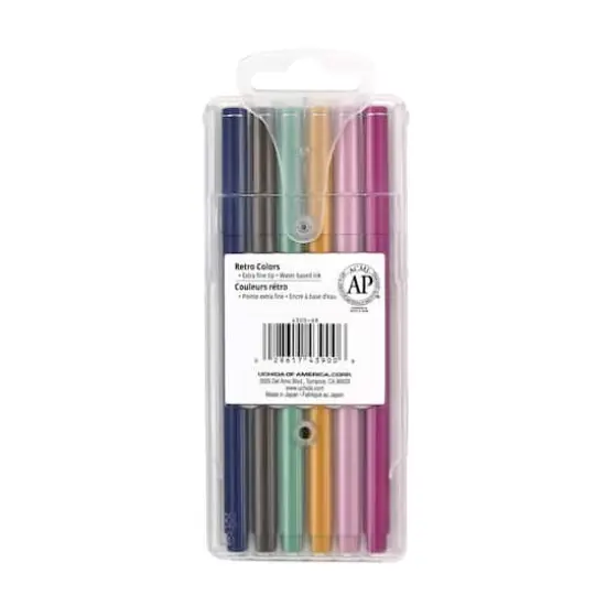 Marvy&reg; Uchida LePen&reg; Extra Fine 6 Color Retro Pen Set {6}