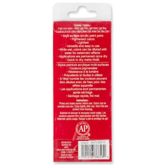 4mm Permanent Paint Pens Light Tone Set by Craft Smart&reg; {8}