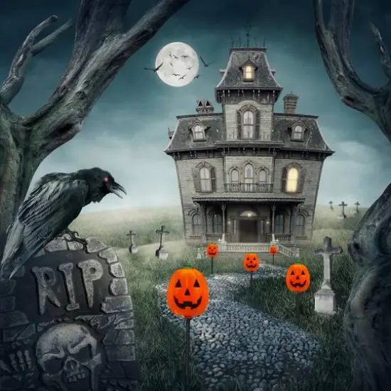 5ct. Jack-O-Lantern Shaped Halloween Pathway Markers {3}