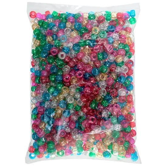 John Bead 9mm Sparkle Pony Beads, 1,000ct. Assorted Sparkle {5}