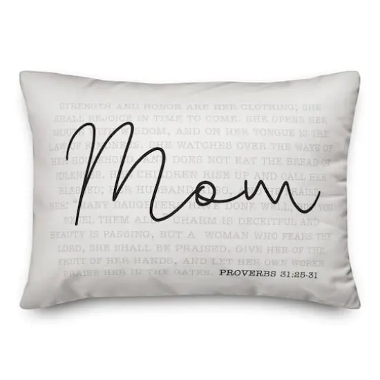 Mom Proverbs Verse Lumbar Throw Pillow {1}