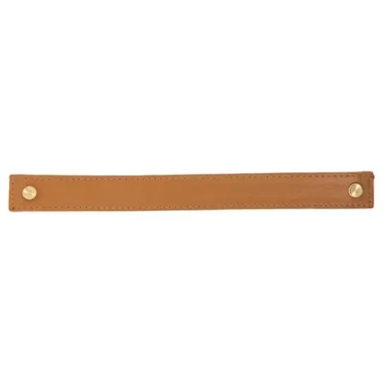 Dritz&reg; Home 10'' Faux Leather Handle Set, 2ct. Ocher Brown {4}