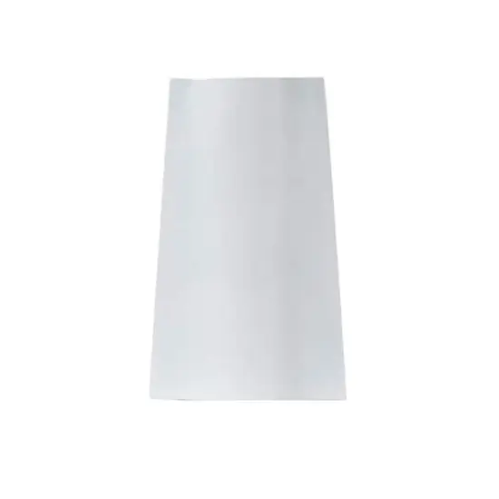 14" White Modern Metal Vase {1}