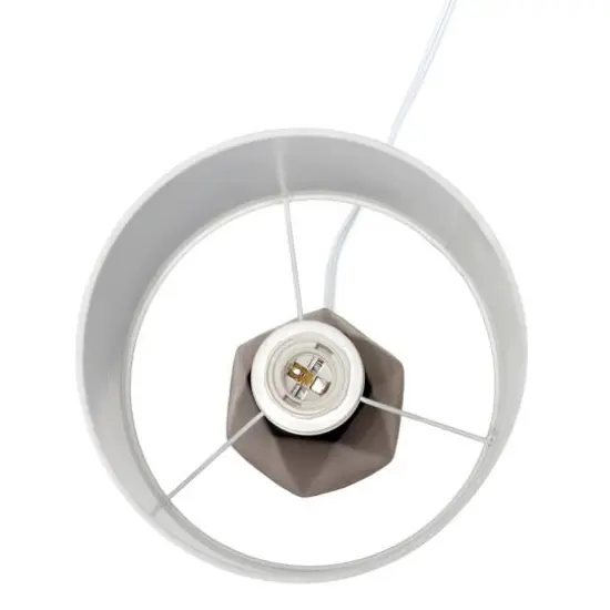 Simple Designs Ceramic Prism Table Lamp Brown {10}