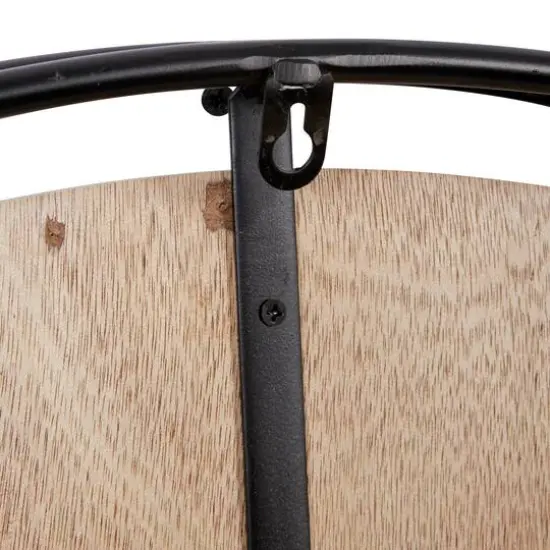 Brown Farmhouse Wood Wall Clock, 34" x 34" {8}