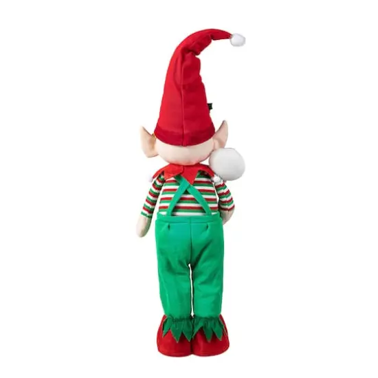 Glitzhome® 39" Telescopic Christmas Elf Boy Standing Décor {8}