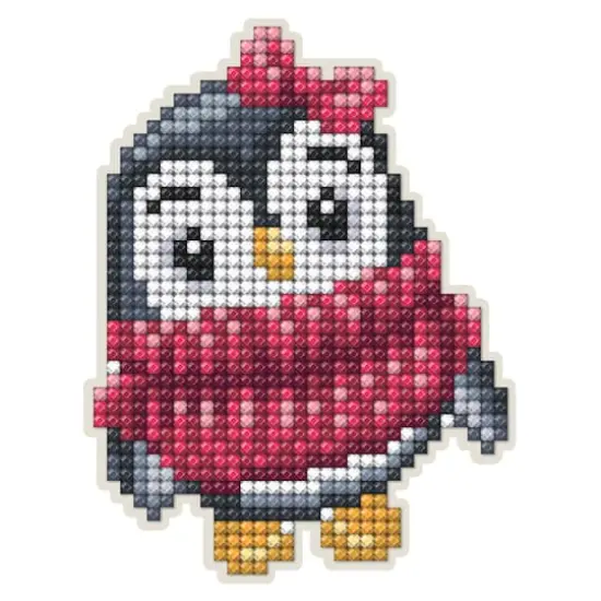 RTO Collection D'Art&reg; Penguin With Sweater Beginner Diamond Painting Magnet Kit {1}
