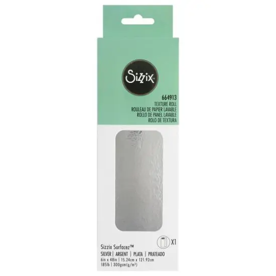Sizzix Surfacez&trade; 6" Silver Texture Roll {1}