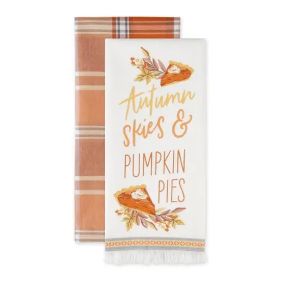 DII&reg; Autumn Skies Pumpkin Pies Dishtowel Set {3}