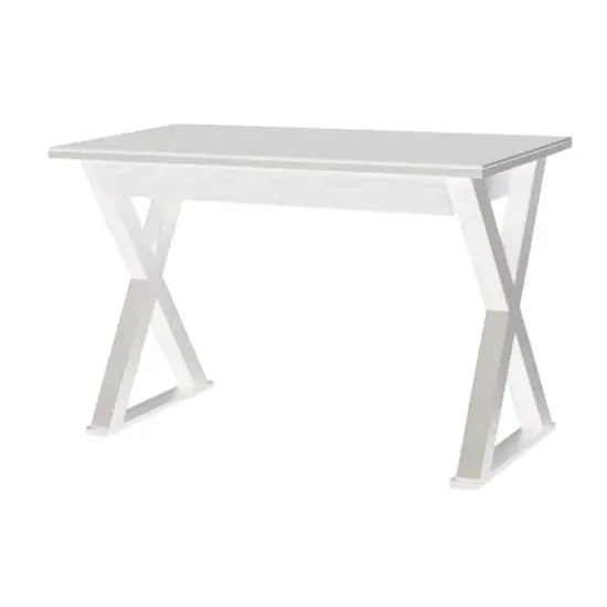 Walker Edison 48" White Modern Wood Computer Desk {1}