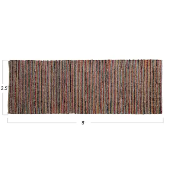 Hello Honey&reg; Multicolor Handwoven Cotton Striped Floor Runner, 8ft. x 2.5ft. {1}