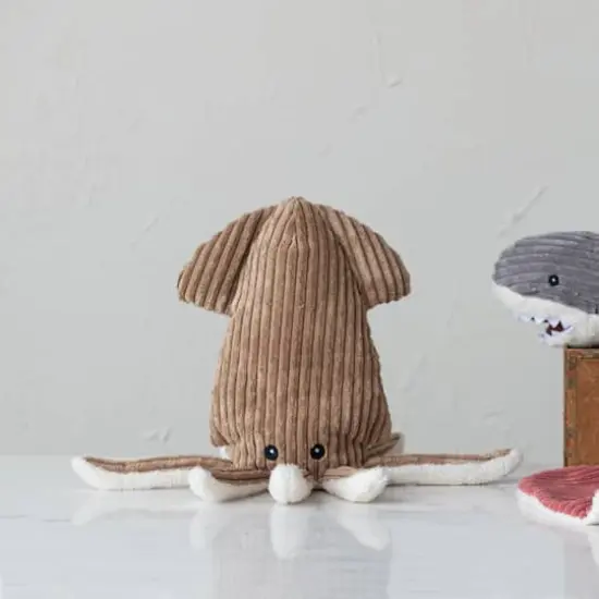 Hello Honey&reg; 18" Brown Plush Corduroy Squid {6}