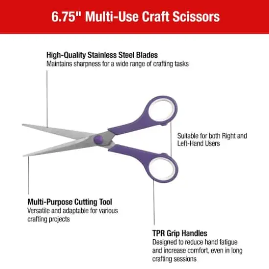 SINGER&reg; Multi-Size Purple 9 Piece Comfort Grip Scissor Set {5}