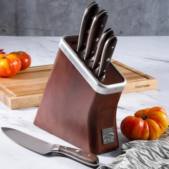 Kenmore&reg; Pro Truman 6-Piece High Carbon Stainless Steel Cutlery Set with Wood Handles {12}