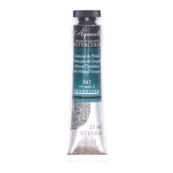 Sennelier French Artists' Watercolor, 21mL 241 Phthalo Turquoise S2 {1}