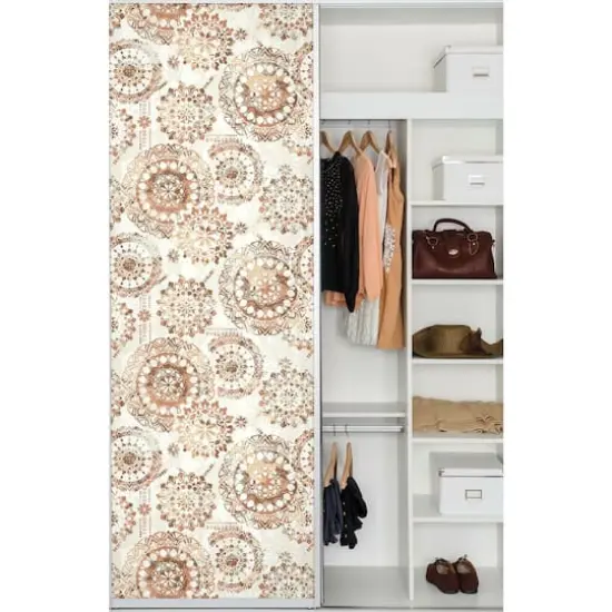 RoomMates Bohemian Medallion Peel & Stick Wallpaper Orange and White {4}