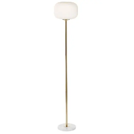 CosmoLiving by Cosmopolitan White Metal Modern Floor Lamp, 64" x 12" x 12" {1}