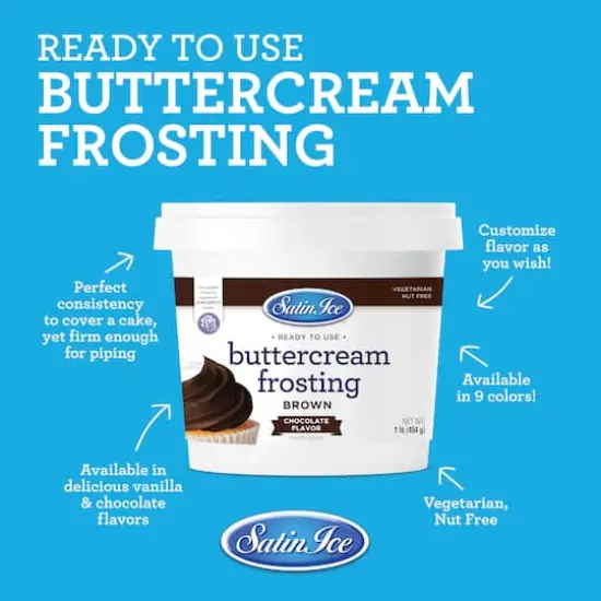 Satin Ice&reg; Buttercream Frosting Brown {4}
