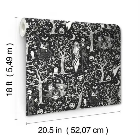 RoomMates Disney&reg; Tim Burton's The Nightmare Before Christmas Forest Peel & Stick Wallpaper Black {8}