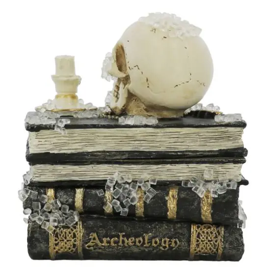 4.5" Stacked Book Box with Skull by Ashland&reg; {4}