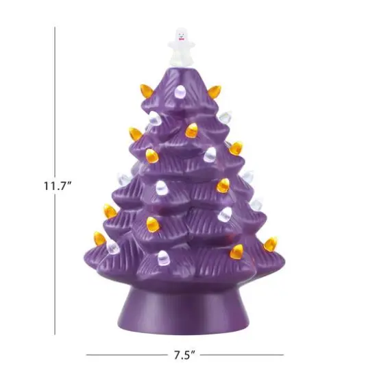 Mr. Halloween 11.7" Purple Ceramic Tree {4}