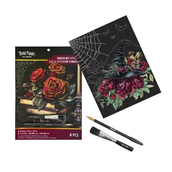 Brea Reese&trade; 9" x 12" Witching Hour Scratch Art Paper Pad {4}