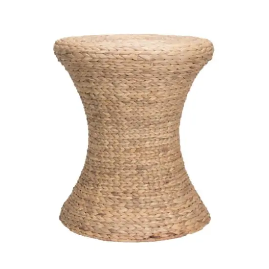 Household Essentials 21" Woven Hyacinth Hourglass End Table Natural {1}