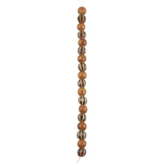 Brown Stripes & Solids Ceramic Round Beads, 10mm by Bead Landing&trade; {4}