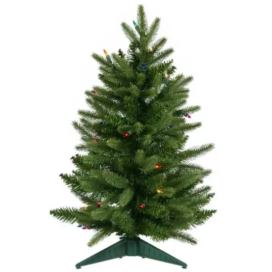 2ft. Pre-Lit Fraser Fir Artificial Christmas Tree, Multicolor Lights {1}