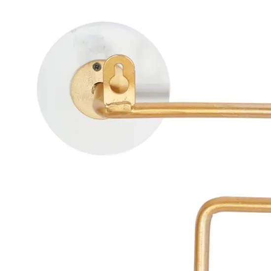 Gold Wood Glam Wall Hook, 7" x 24" x 2" {5}